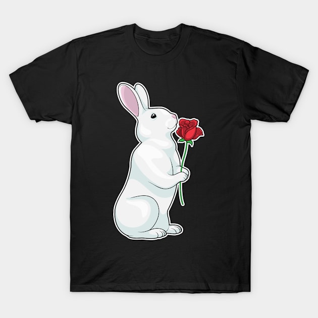 Bunny Rose Flower T-Shirt by Markus Schnabel